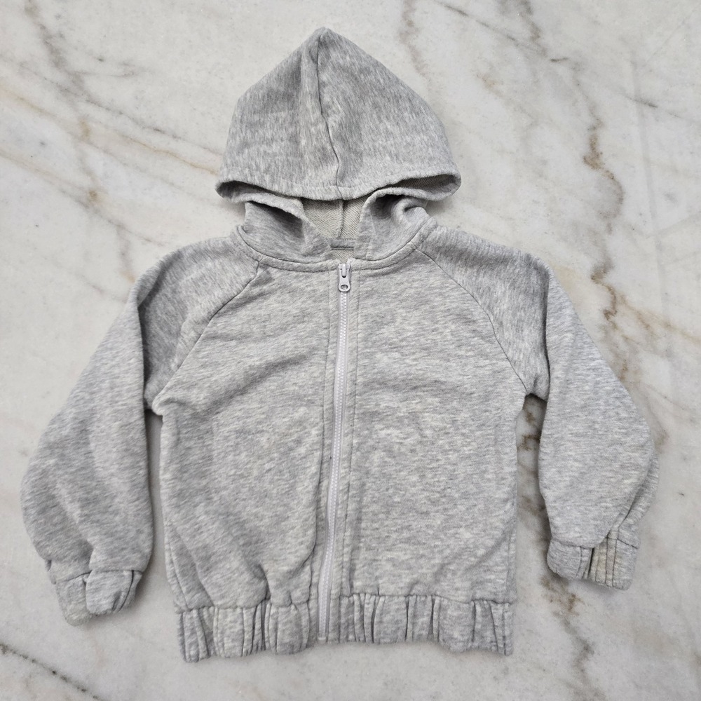 Garanimals Jogger Set 2 Piece Boys 24M Zip Up Hooded Sweater Gray Navy Blue - Picture 2 of 13